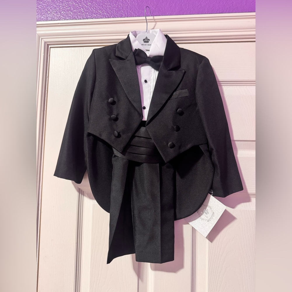 Classic Black Kids Tuxedo Jacket